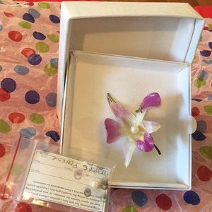 Authentic Hawaiian pearl hair clip brooch